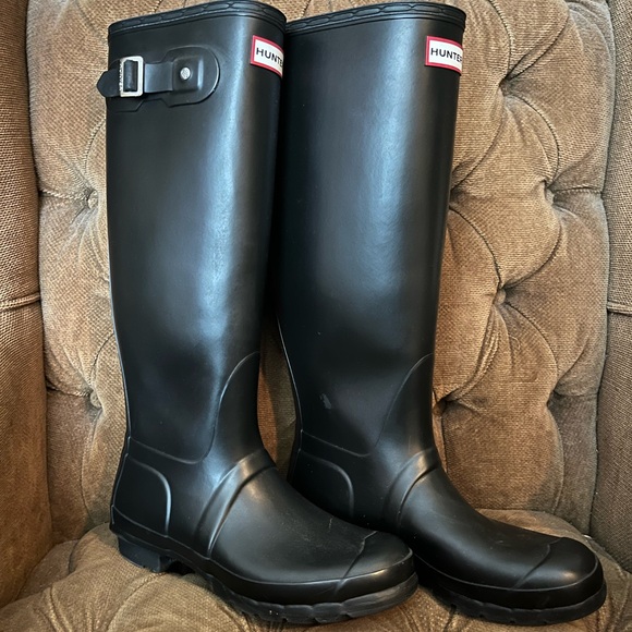Original Tall Hunter Rainboit Matte Black Size 8/9 - Picture 4 of 9